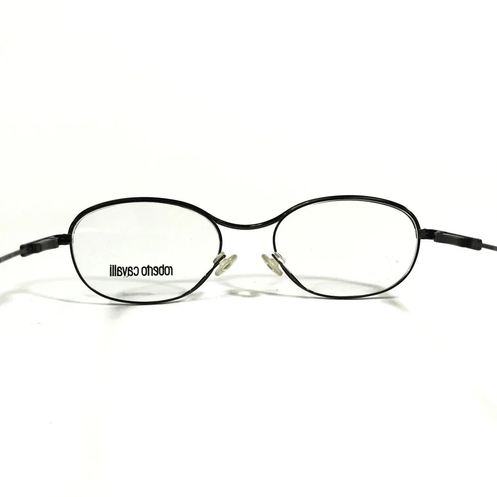 Roberto Cavalli Eyeglasses Frames Bacco 12 763 Grey Round Full Rim 48-17-140